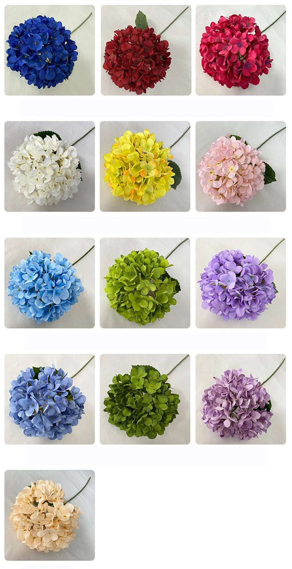 1/5/10pcs 58cm Beautiful Silk Artificial Flowers Hydrangea bouquet for Home Party Wedding living room   decoration accessories