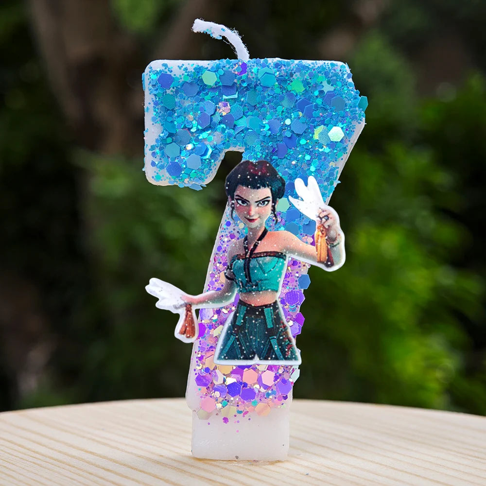 New Kpop Demon Hunters Theme Candle Number 0-9 Birthday Party Cake Decoration Cartoon Baby Shower Supplies Kids Gifts