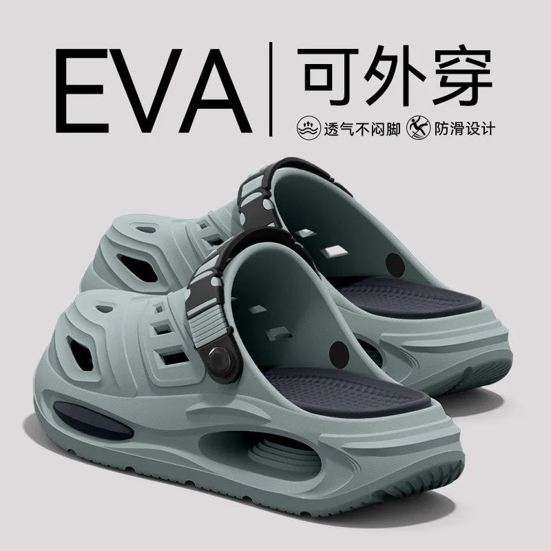 Men's driving breathable non-slip hole shoes summer new deodorant non-slip outer wear wear wear-resistant fishing beach sandals