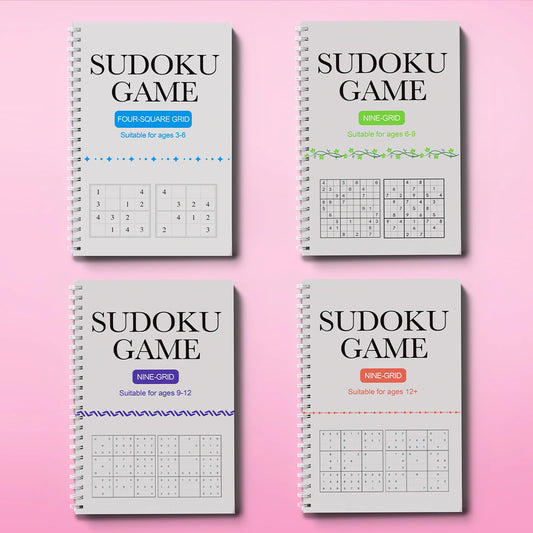 Sudoku for Kids Ages 3-6,6-9,9-12,12+ – Fun Logic Puzzle Workbook Set to Build Focus & Brain Skills