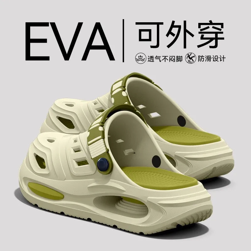 Men's driving breathable non-slip hole shoes summer new deodorant non-slip outer wear wear wear-resistant fishing beach sandals