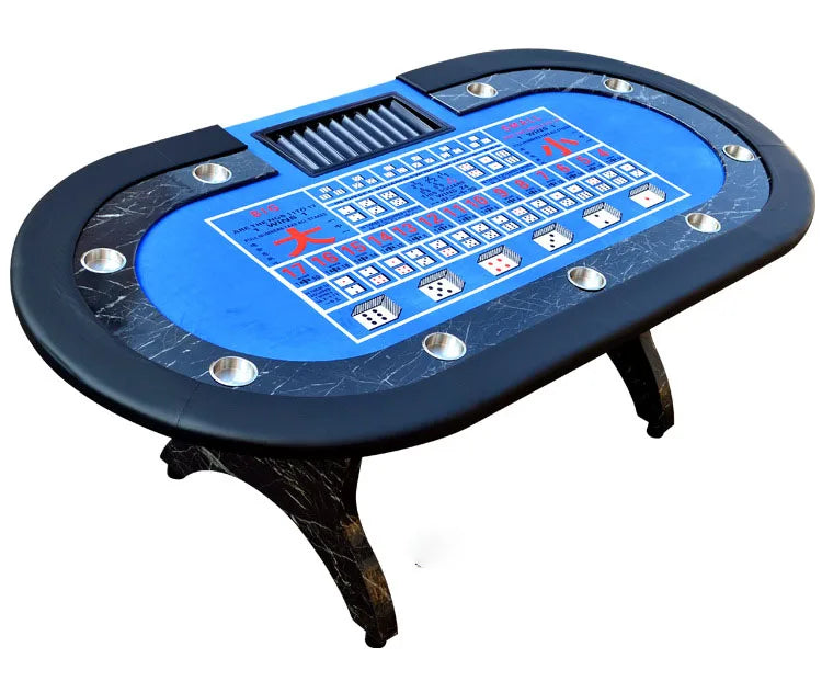 Wooden Multi Games 3 in 1 Player Banker Baccarat Roulette Wheel Black Jack Blackjack Poker Table for Home Casino Hotel Bar Club