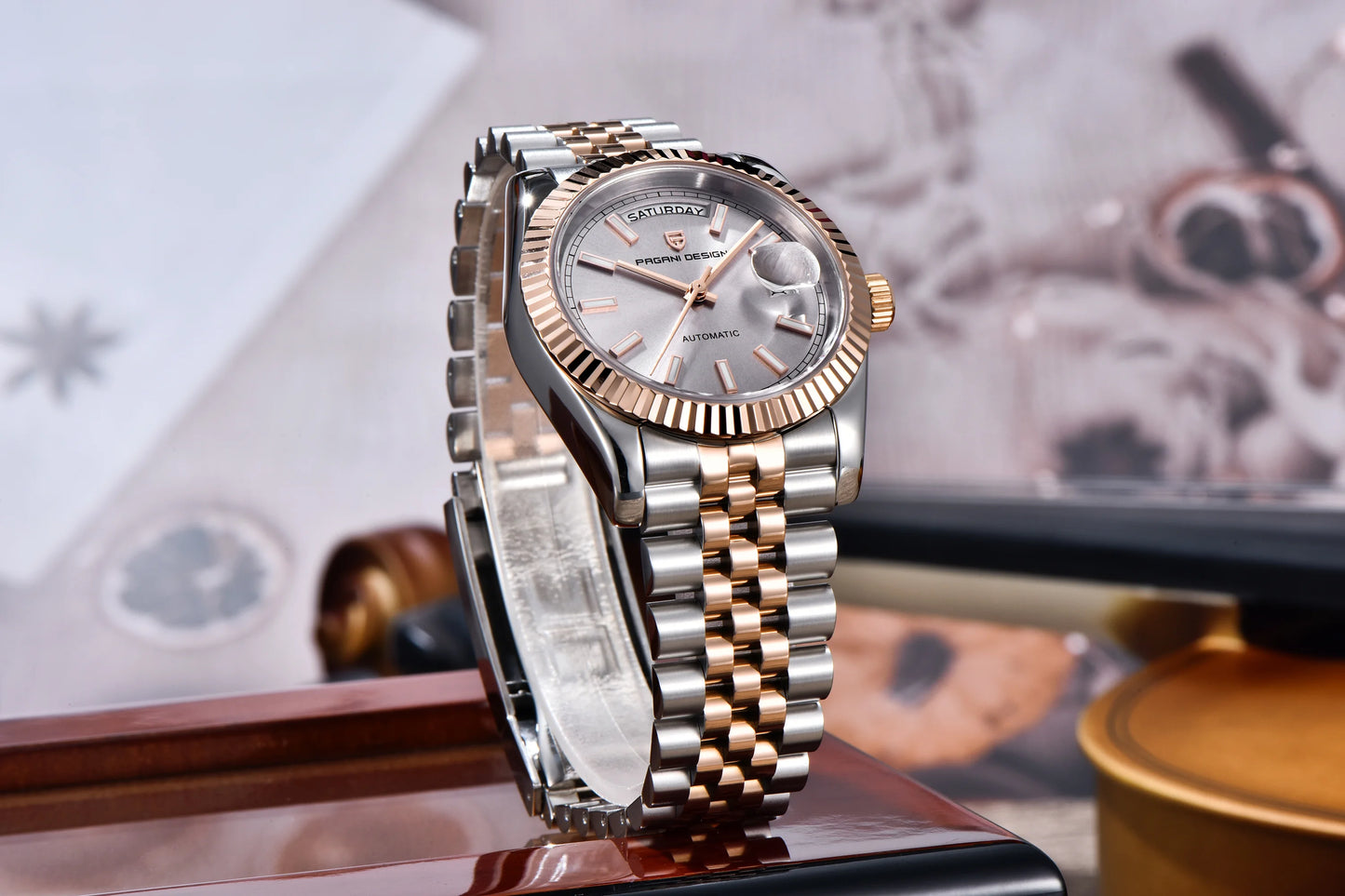 PAGANI DESIGN 2026 New Enamel Dial DD36 Luxury Silver Gold Automatic Watch For Men AR Sapphire crystal Mechanical Wristwatch Men