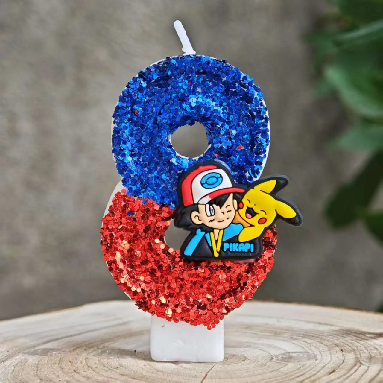 Pokemon Candle Number 0-9 Soccer Candle Pikachu Cake Decoration Boy Birthday Party for Kids Baby Shower Decor Gift