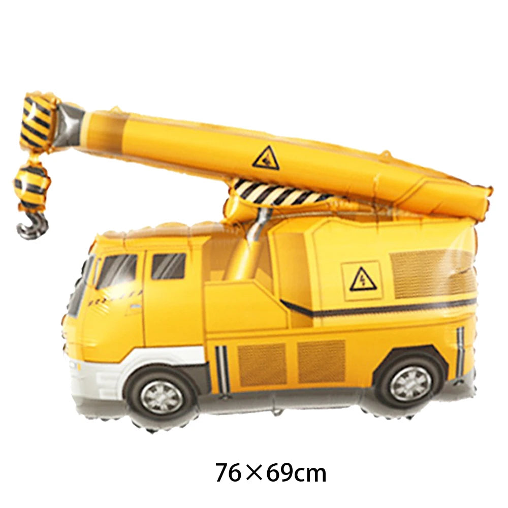 construction Party Banner Hanging swirls decor construction truck Excavator themed Banner boy construction Birthday decor Banner