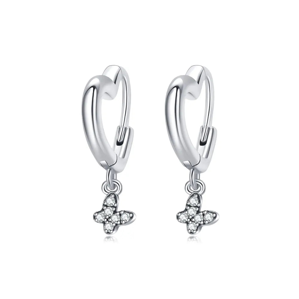 New 2025 Original 925 Sterling Silver Earrings For Women Piercing Hoop Love Heart Earings Rose Gold Wedding Gift Luxury Jewelry