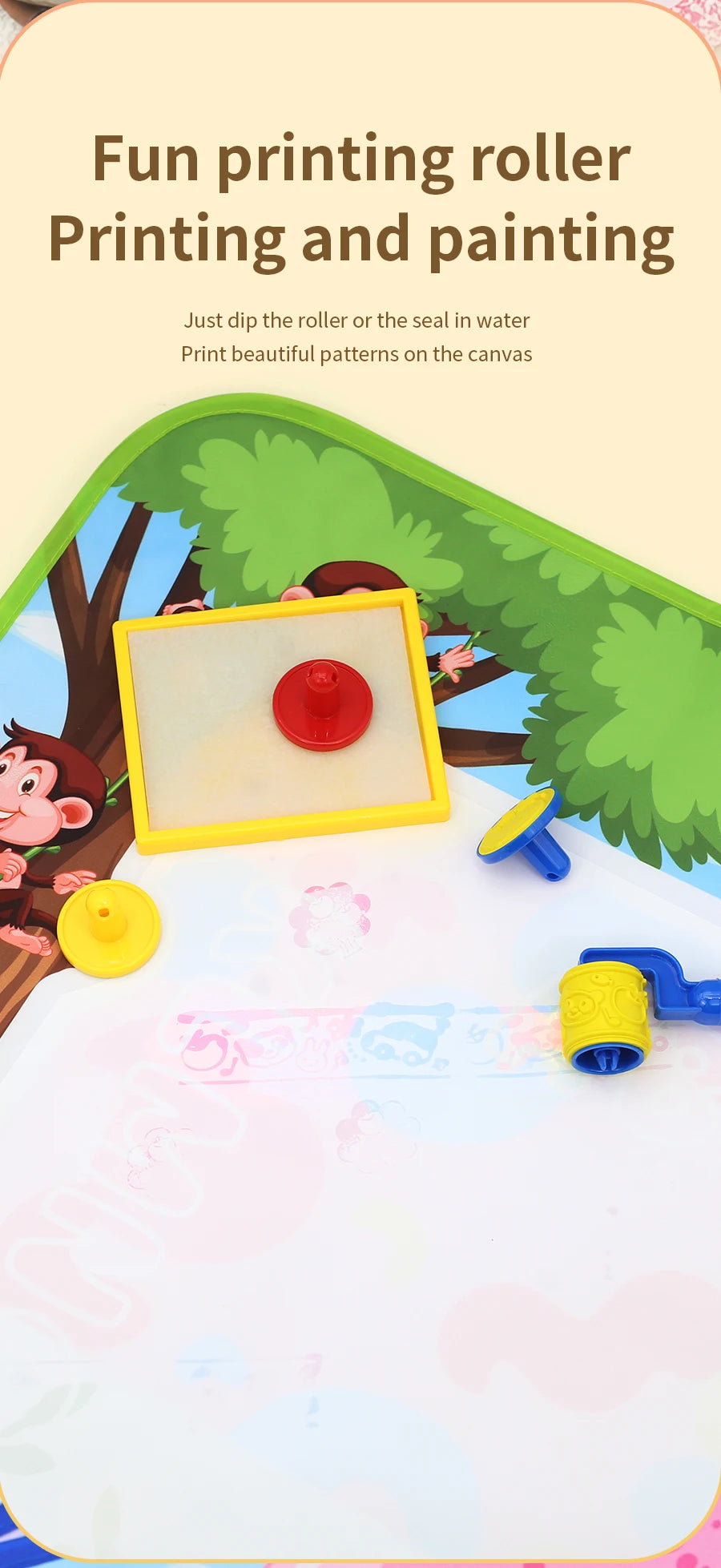 Magic Water Drawing Mat Extra Large Water Doodle Toy Set Painting Board Children Educational Toys Gift for Kids Multiple Size