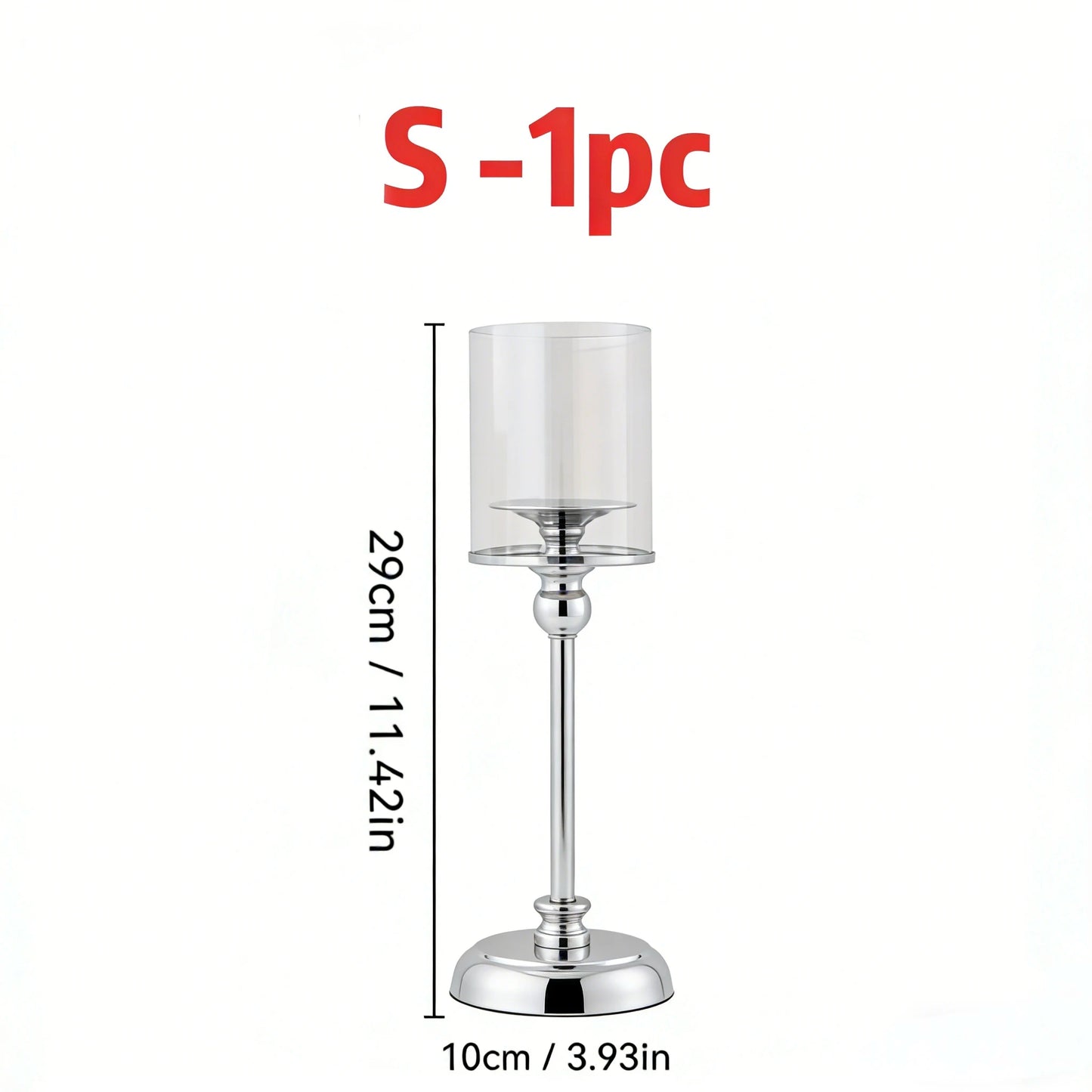 Glass Pillar Candle Holder Set Golden Silver Decorative Candlestick for Wedding Party Table Festival Decor 2026 New Fashion