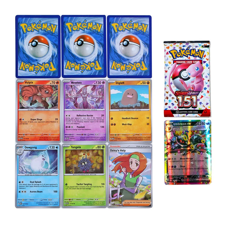 Pokemon Card v10 Booster bundle Destined Rivals Prismatic Evolutions Scarlet Violet 151 English ME01 Booster Cards Toys Gifts