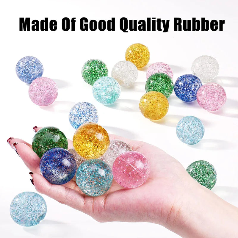 10/20/30PCS Bouncy Balls Fidget Toys Release Elasticity 27MM Elastic Jump Ball Twist Eggs Gift Boys Girls Birthday Party Favors