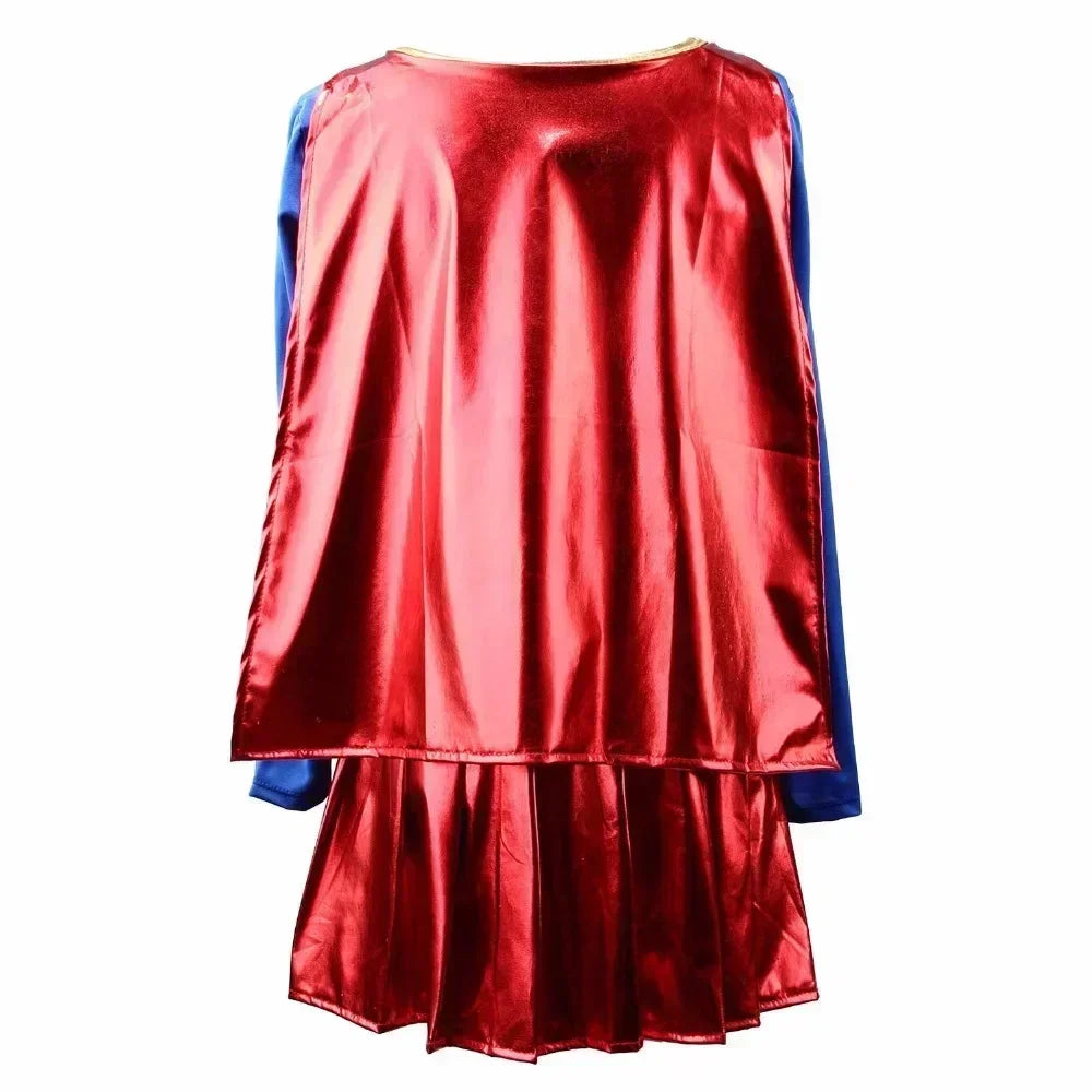 Women Super Girl Superhero Superwomen Costume Fancy Dress Outfit Party Halloween
