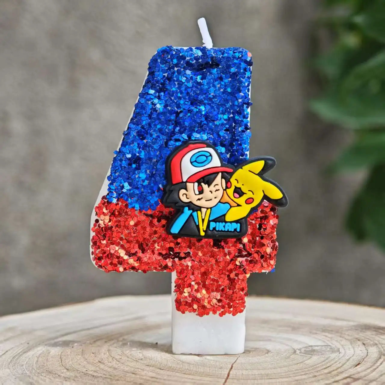 Pokemon Candle Number 0-9 Soccer Candle Pikachu Cake Decoration Boy Birthday Party for Kids Baby Shower Decor Gift