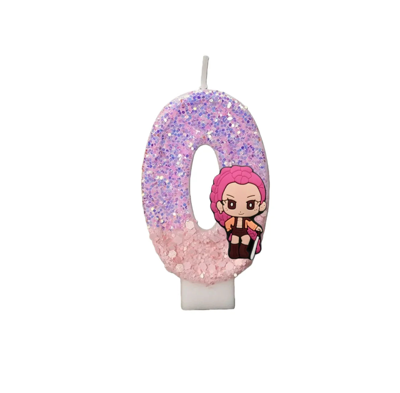 Cartoon Cute Girl Group Hunters Digital Candle Number 0-9 Kids Birthday Cake Decoration Supplies Party Accessories Supplies