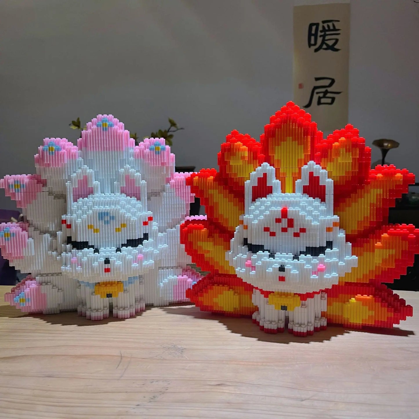 2026 New Oversized Nine Tailed Fox Puzzle Block Cute Toy for Kids Birthday Gift Collection