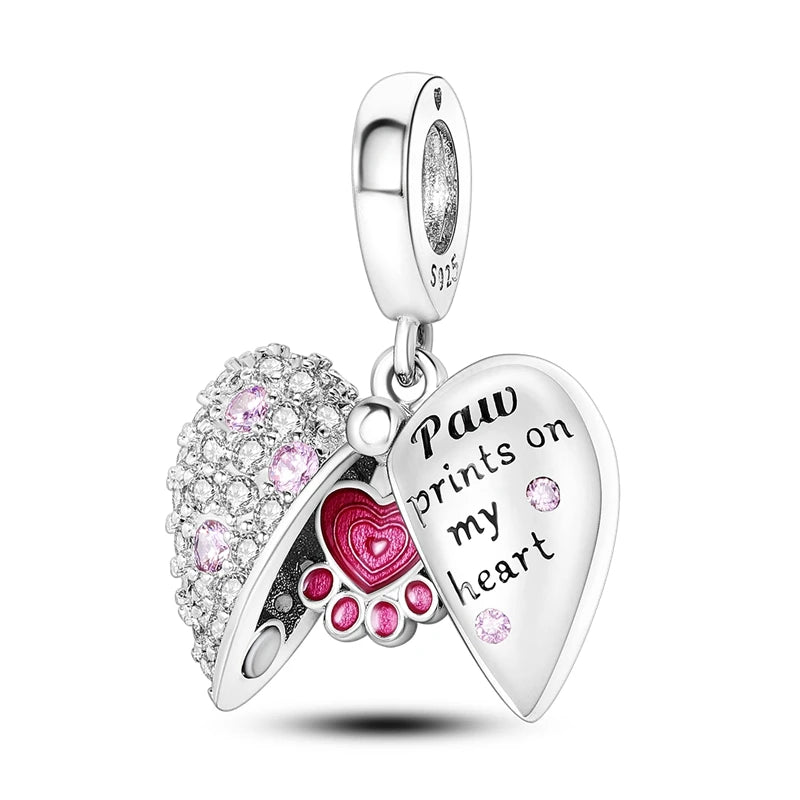 925 Sterling Silver Pink Series Charms Bow Tie Girl Cake Princess Beads Pendant Fit Original Bracelet DIY Jewelry Gift For Woman