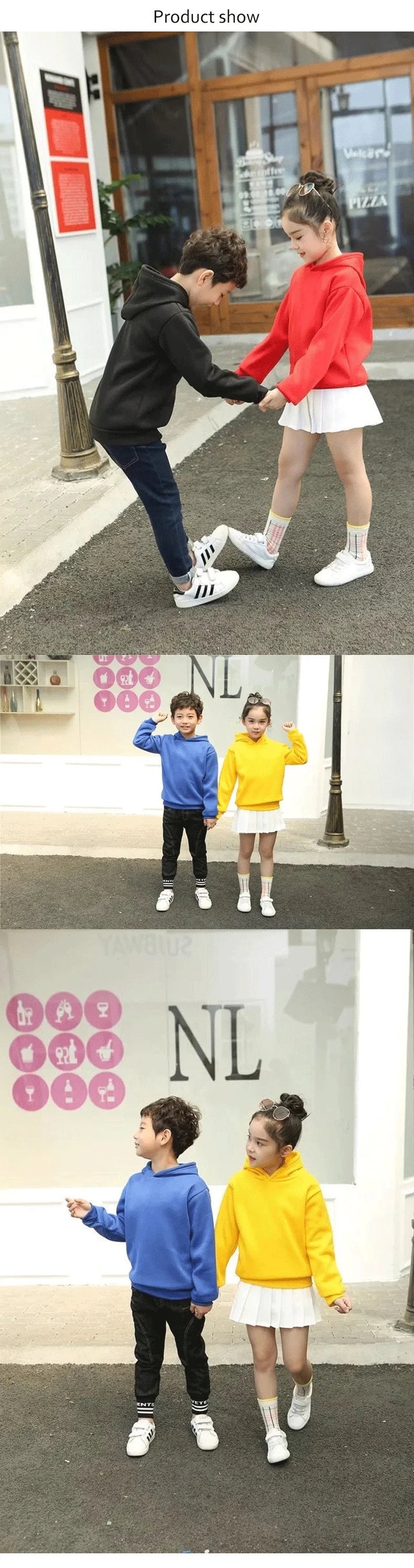 Kids Spring Autumn Casual Simple Print 2pcs Hoodie+Pants Tracksuits Trend Outfits Clothes Sets For 2-13 Years Boys And Girls