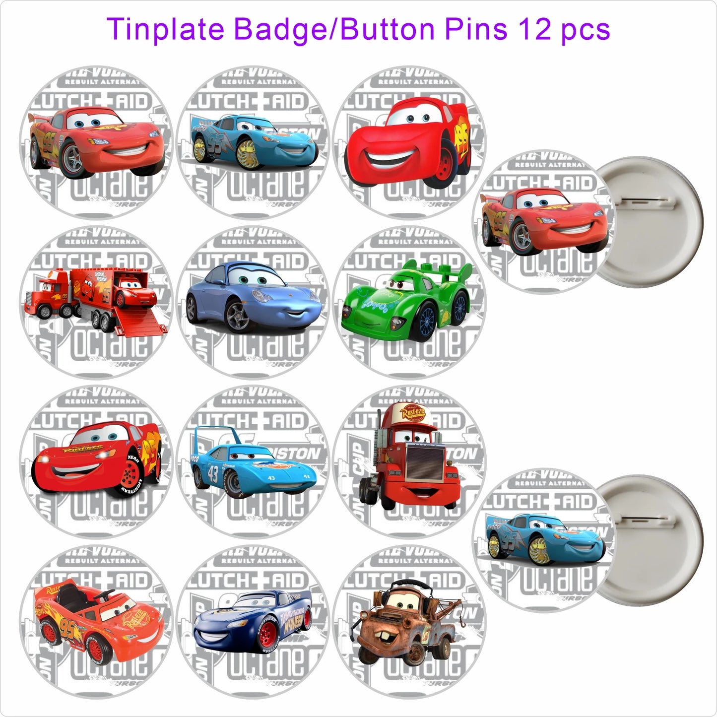Disney Cars Birthday Decoration, Cartoon, Lightning Mcqueen, Paper Plates, Napkins, Cups, Balloon, Event Supplies, Baby Shower