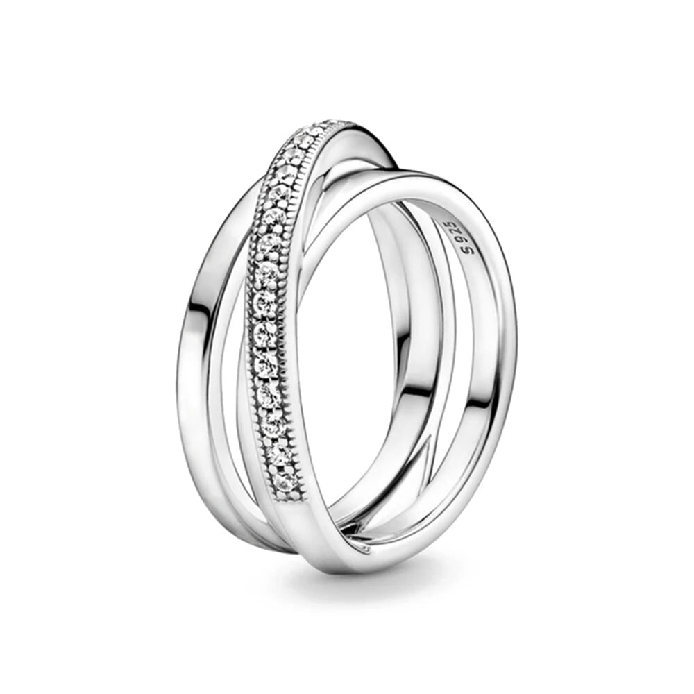 New White Series Original 925 Sterling Silver Women Finger Rings for Women Silver Daisy Mom heart Zirconia Stone Luxury Jewelry