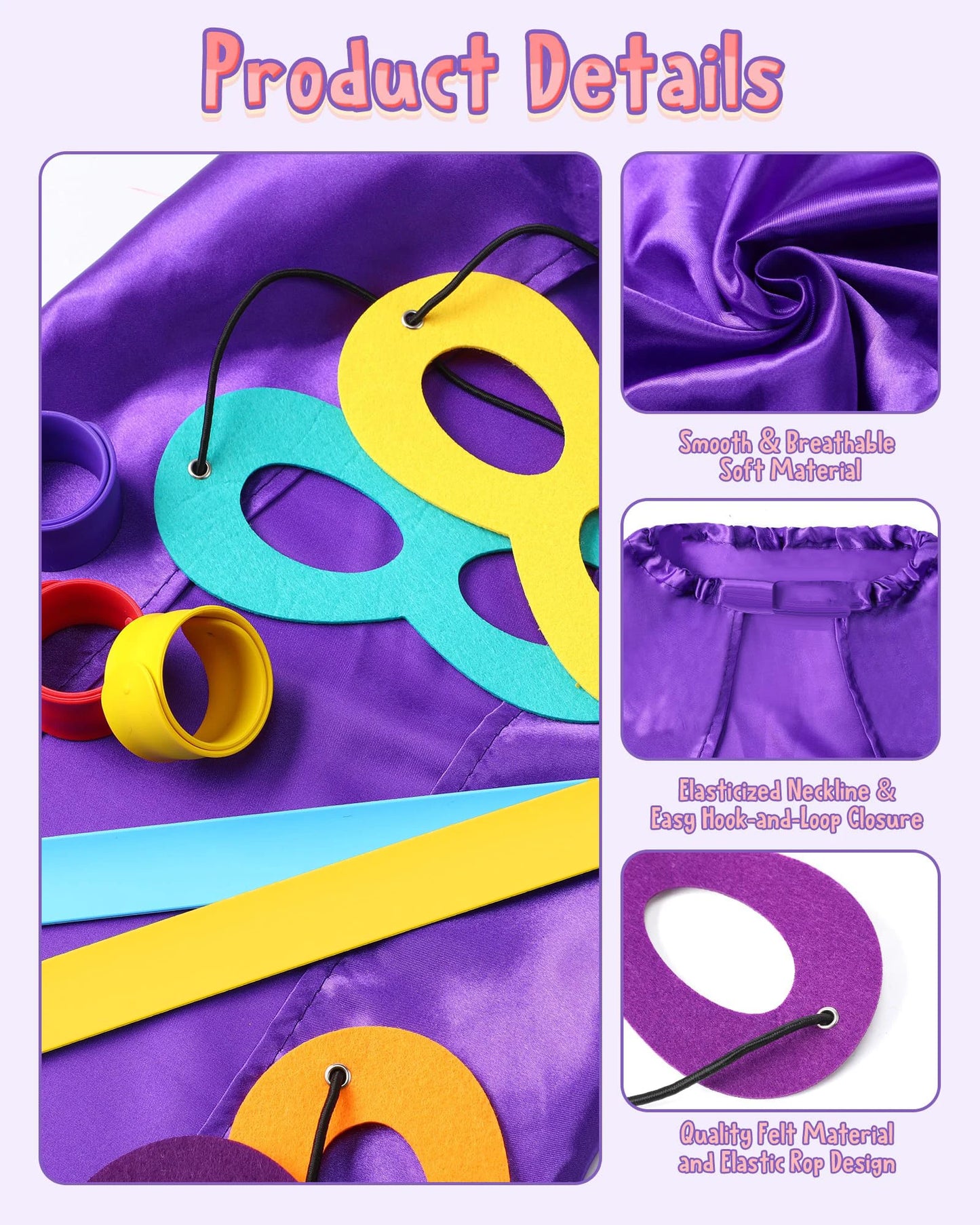 6-48PCS Superhero Capes and Masks for Boys Girls Birthday Party Favor Kids Role Playing Halloween Costumes SuperHero Party Favor