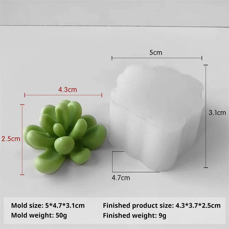 3D Silicone Candle Soap Mold Cactus Succulents Plaster Cement Mold Home Decoration DIY Aromatherapy Wedding Gifts silicone molds