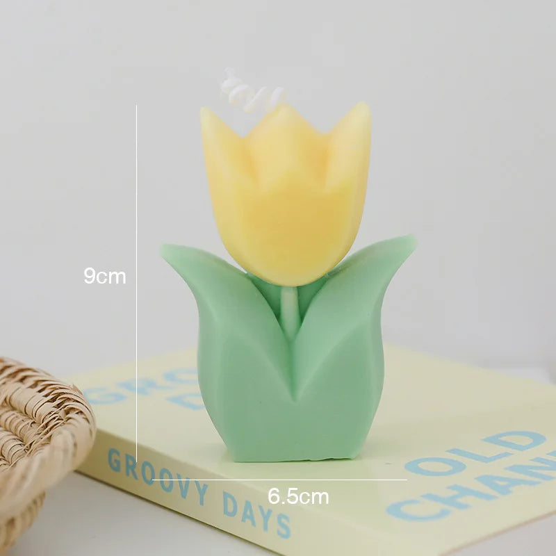 Creative Wedding Guest Gift Candles Tulip Flower Aromatherapy Candle Aesthetic Room Decor Aromatic Candles Girl Birthday gifts
