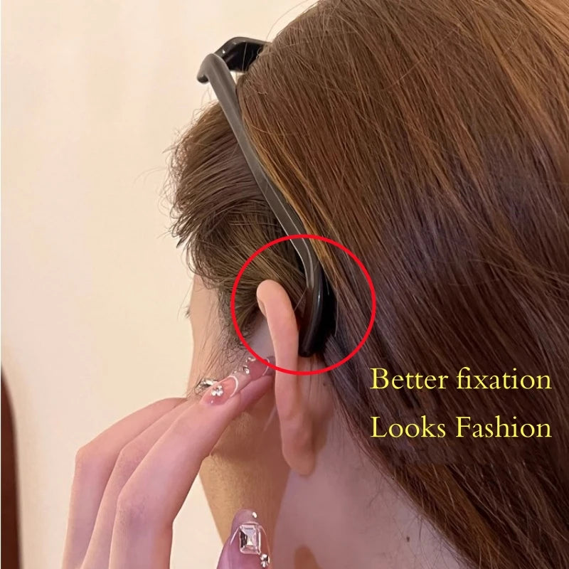 New Trendy Sunglasses Frame Shape Acrylic Hairbands For Women Toothed Headband Anti-slip Hair Hoop Fashion Hair Accessories