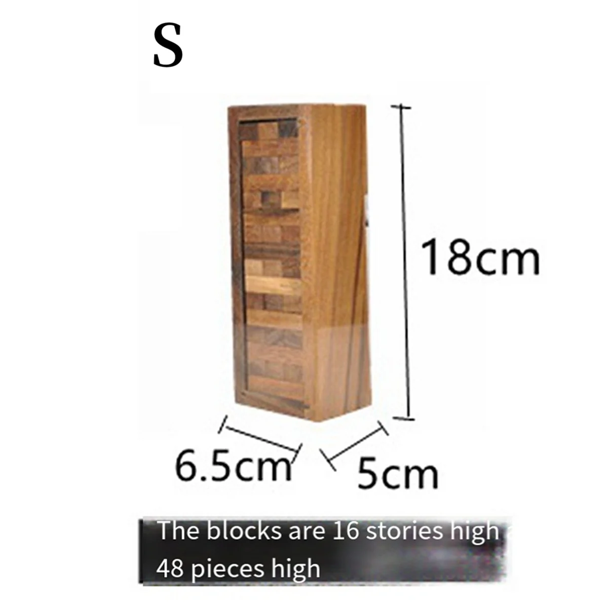 Wood Tumbling Tower Game - Perfect for Party Games, Outdoor Games for Adults and Family, Classic Stacking Block Games,L