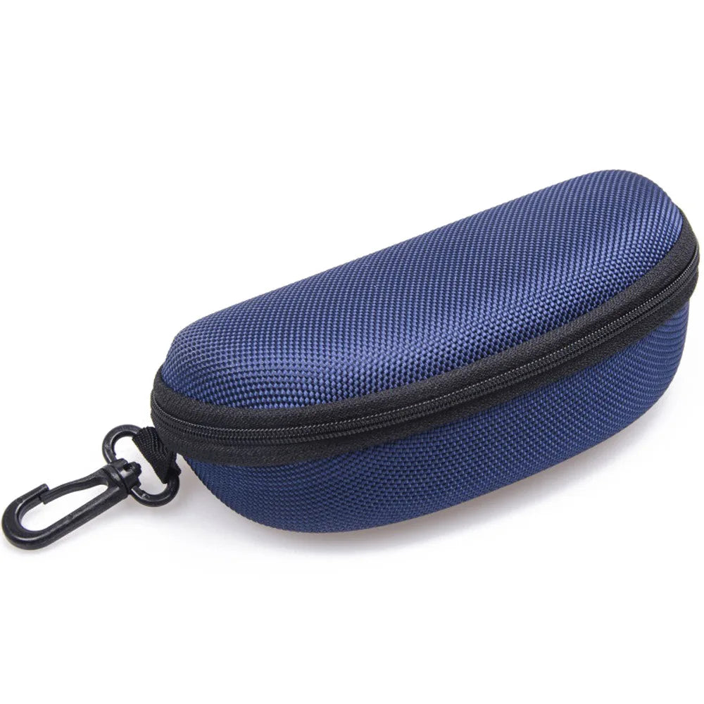 Portable EVA Glasses Case with Carabiner Hook Colorful Sunglasses Hard Case Zipper Eyeglasses Protector Box Holder New 2024