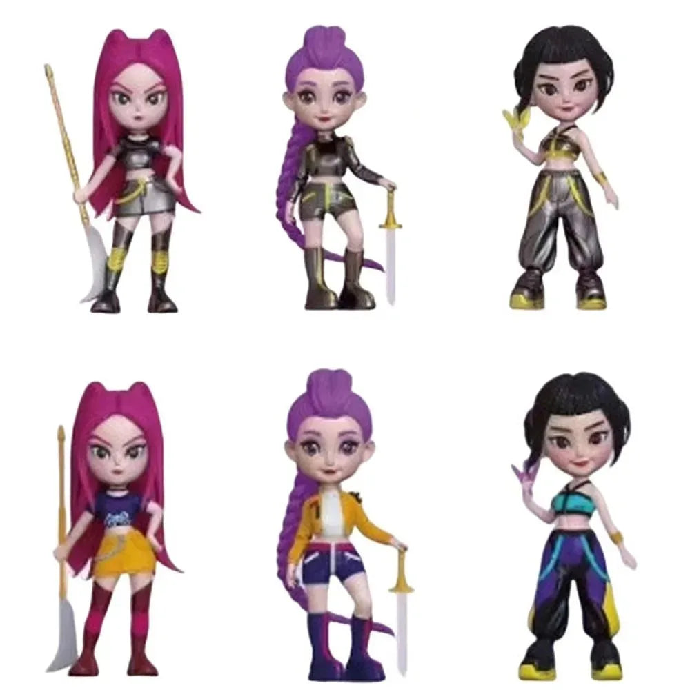 2025 Hot Anime KPop Devil Hunter Doll Vinyl Toy Rumi Mira Zoi Character Vinyl Mask Blind Box Ornament Toy