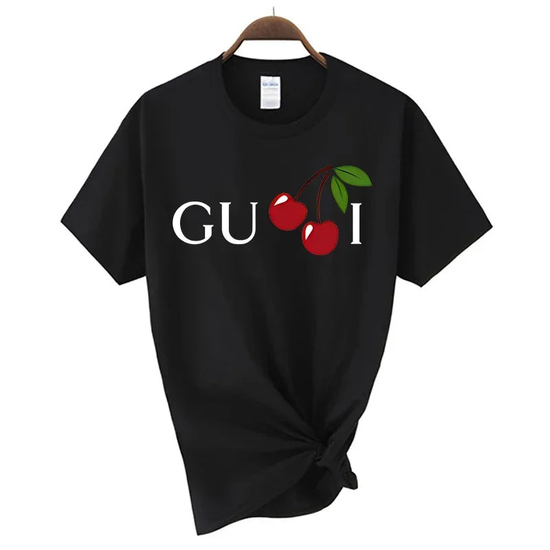 High Quality Women's T Shirt Letter Printed Daily Blouse Tops Summer Classic Style Short Sleeve Female Harajuku Y2K Tee