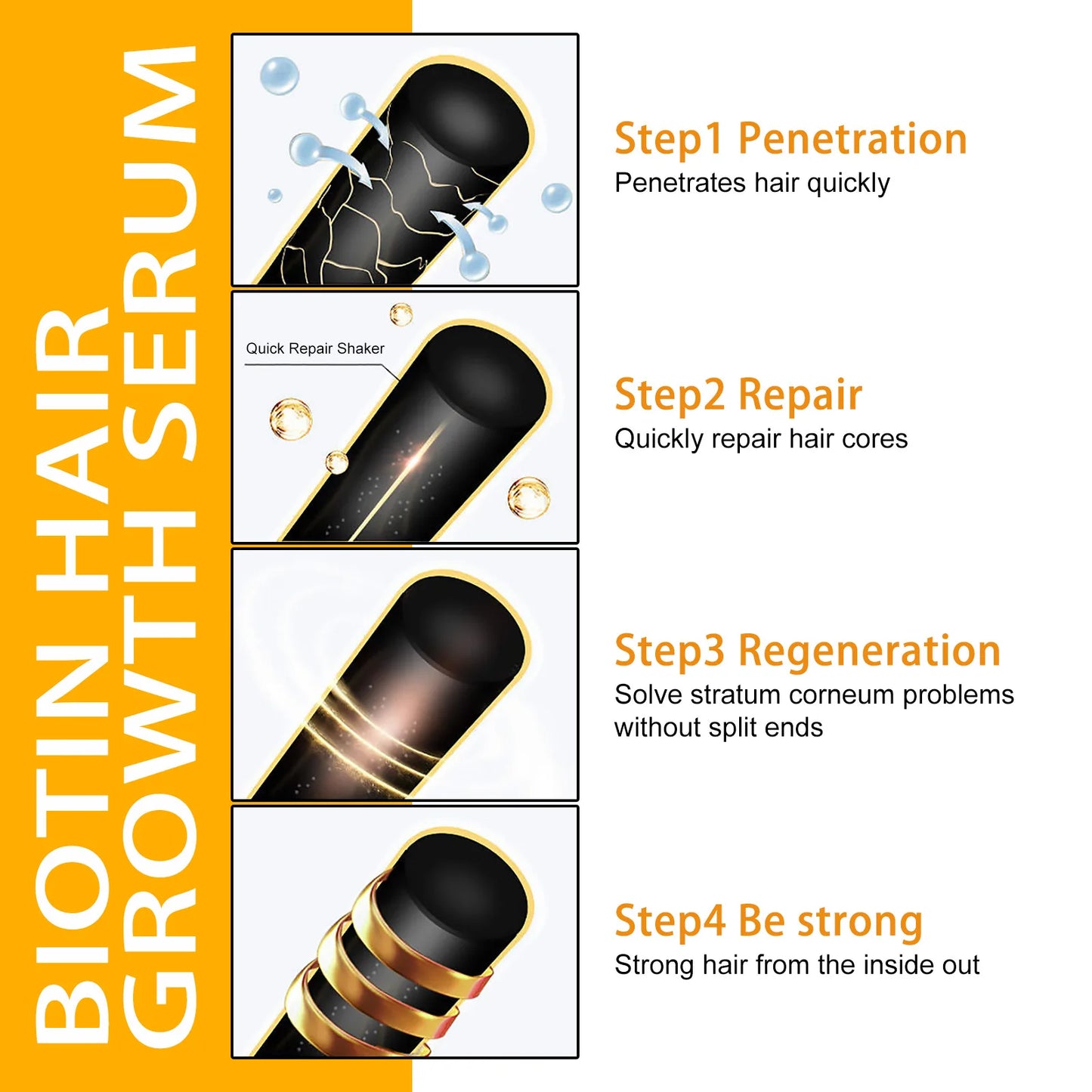 1/3/5 Box Magic Biotin Hair Serum Strengthen Smoothing Deep Nourishing Frizzy Hair Product Damaged Repair Spray Hair Oil Serum