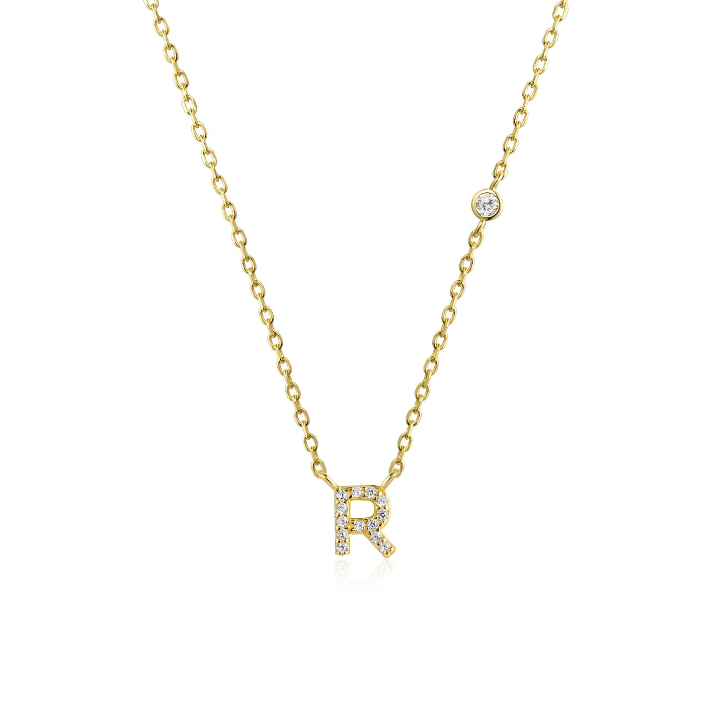 ANDYWEN 925 Sterling Silver Gold Small 26 Letters A- Z Zircon CZ Pendant Monogram Necklace Me 2020 Initial Alphabet M A Jewelry