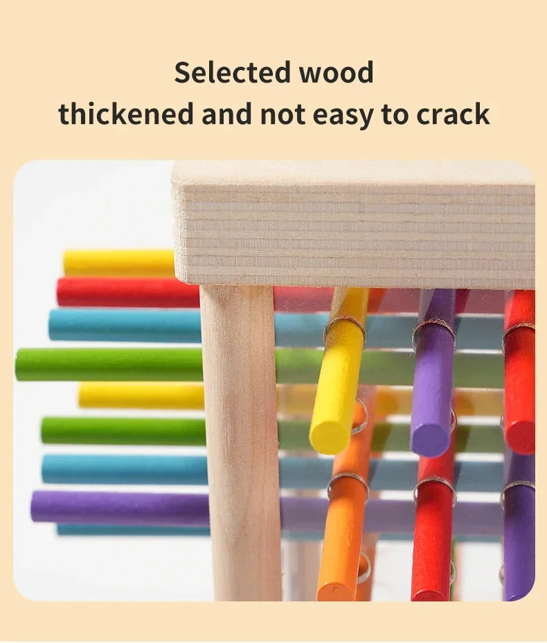 Funny Wooden Stick Drawing Game Parent Child Interactive Stick Balance Board Game Two Person Battle Game for Party Entertainment