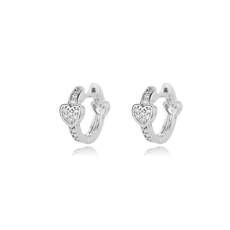 Simple Heart Drop Earrings For Women Stainless Steel Brand Fashion Ear Cuff Piercing Dangle Earring Jewelry Gifts Bijoux Femme