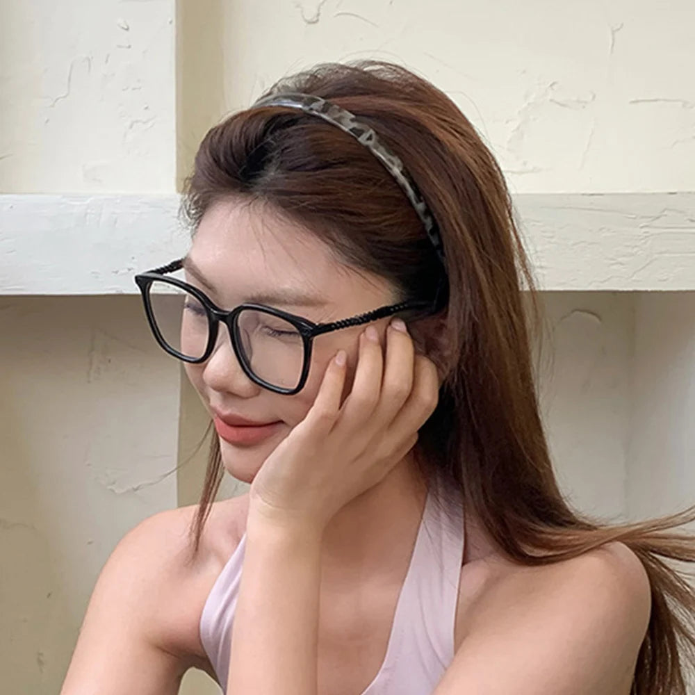 Fashion Sunglasses shaped Headband Anti-Slip Acrylic Hairbands for Women Invisible Hair Hoops Fixed Headband Hair Accessories