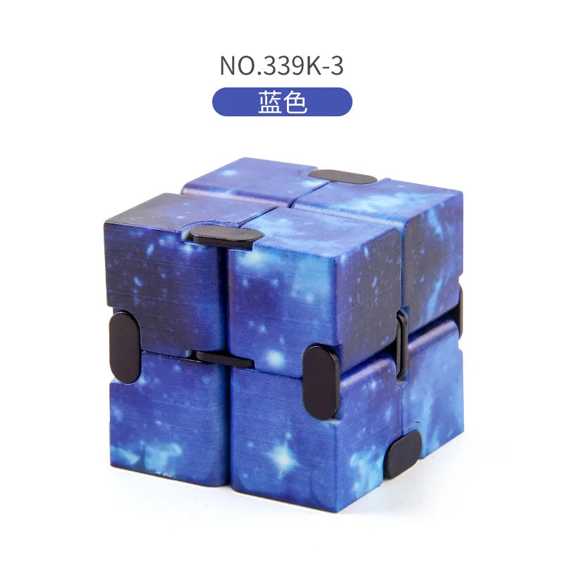 9 Style Fidget Sensory Cube Toys Starry Sky Infinity Square Stress Relief Cube Fingertip Toys for Children Adult