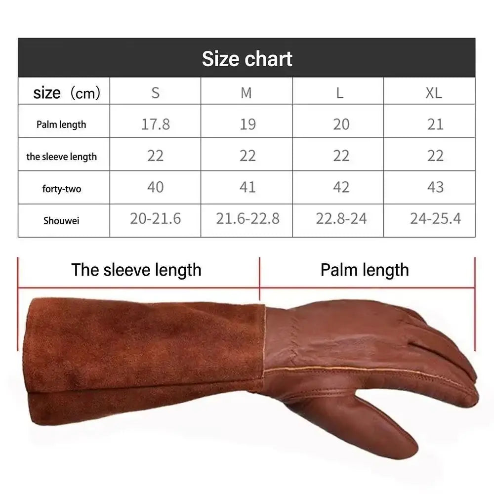 Horticulturist Long Sleeve Gardening Gloves Coffee Wear-resisting Outdoor Work Gloves S-XL Non-slip Pruning Gloves Rose Pruning