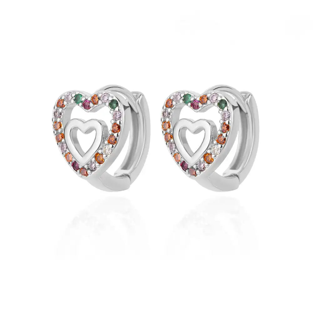Simple Heart Drop Earrings For Women Stainless Steel Brand Fashion Ear Cuff Piercing Dangle Earring Jewelry Gifts Bijoux Femme