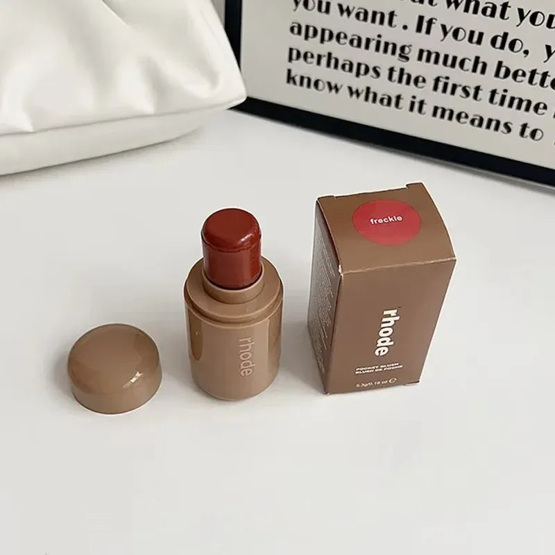 Rhode Pocket Blush LIP Stick Lip And Cheek Hydrating Stick Natural Rouge Powder Blush Cream Lipstick Cheek Easy To Apply Colo