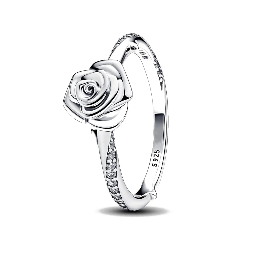 New White Series Original 925 Sterling Silver Women Finger Rings for Women Silver Daisy Mom heart Zirconia Stone Luxury Jewelry