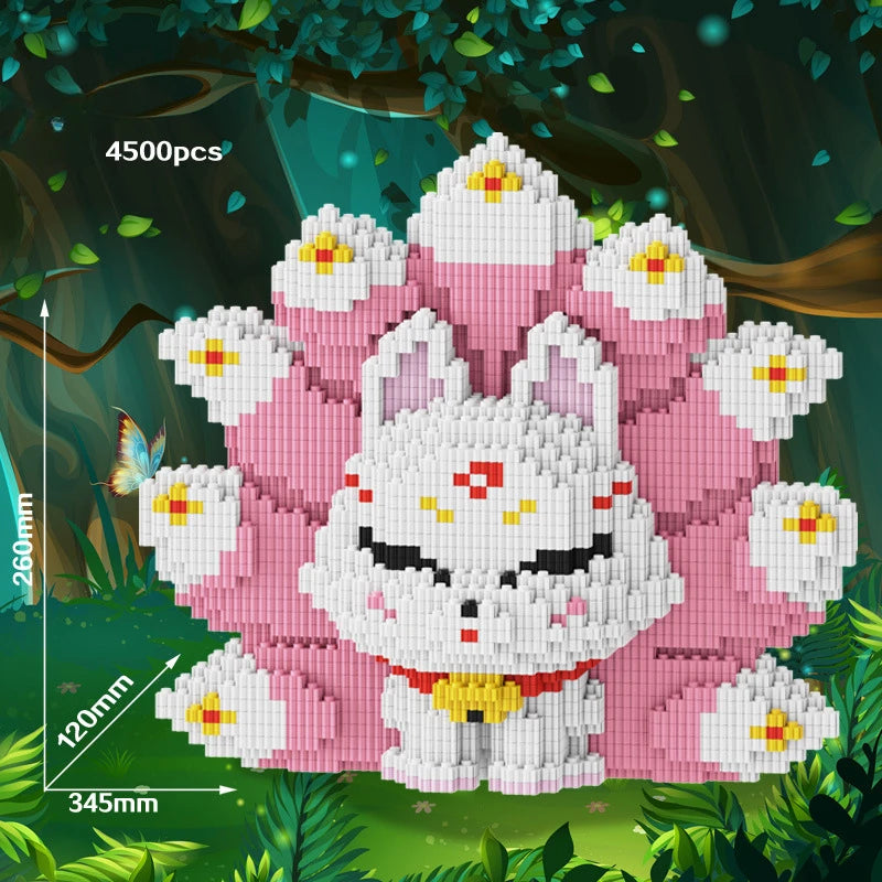 2026 New Oversized Nine Tailed Fox Puzzle Block Cute Toy for Kids Birthday Gift Collection