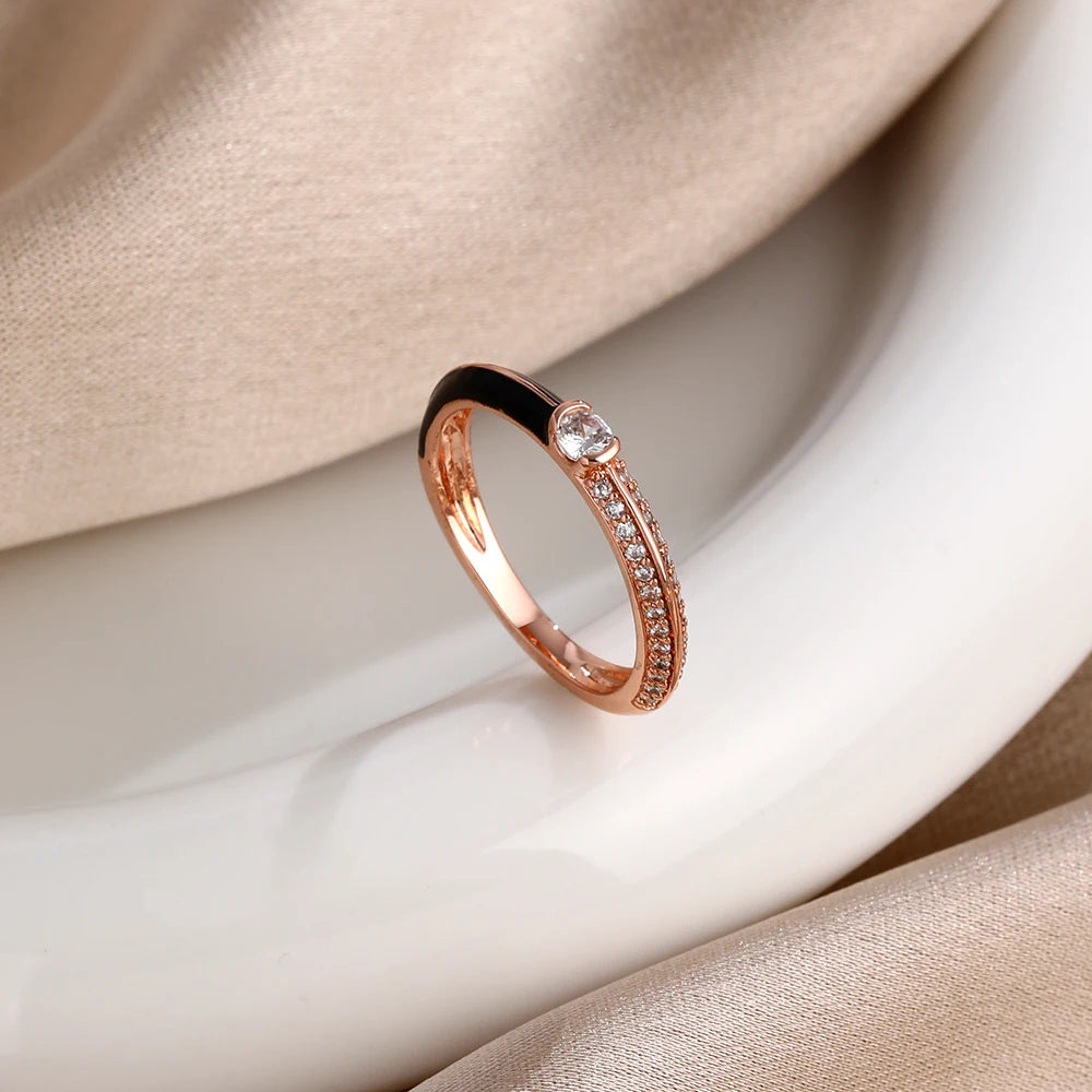 18K Rose Gold Plated 925 Originales Silver SilverLock To Love Heart Stone Wedding Luxury Ring Set For Woman Jewelry Party Gift