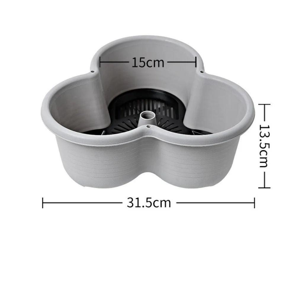 New Vertical Tower Stackable FlowerPot Plastic Multi-layer Flower Pot with Movable Casters Strawberry Planter Tower Home Garden