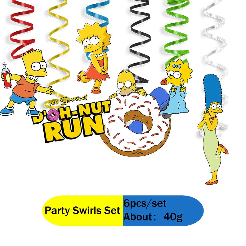 THE SIMPSONS GAME Baby Shower Kids Toy Aluminum Foil Digital Balloon Set Birthday Party Decor and Napkins Disposable Tableware