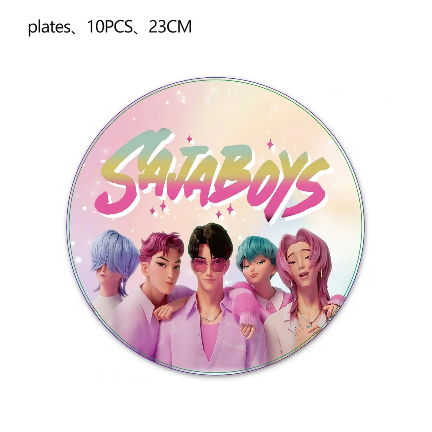 KPop Demon Hunters Birthday Decoration Disposable Party Tableware Paper Plates Napkins Cups Tablecloth Gift Bag Event Supplies