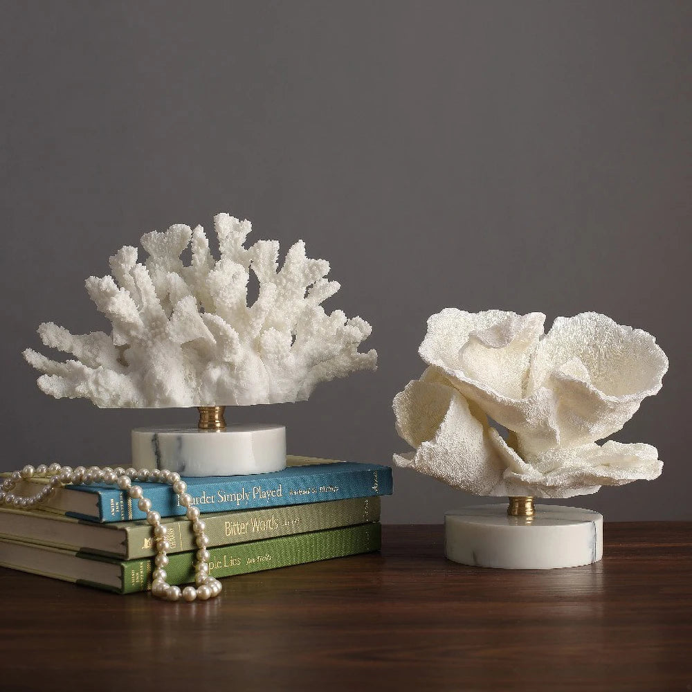 Realistic Faux Coral Resin Sculpture - Hand-Painted Ocean Decor for Aquarium & Coffee Table, Non-Toxic Sea Life Art Gift