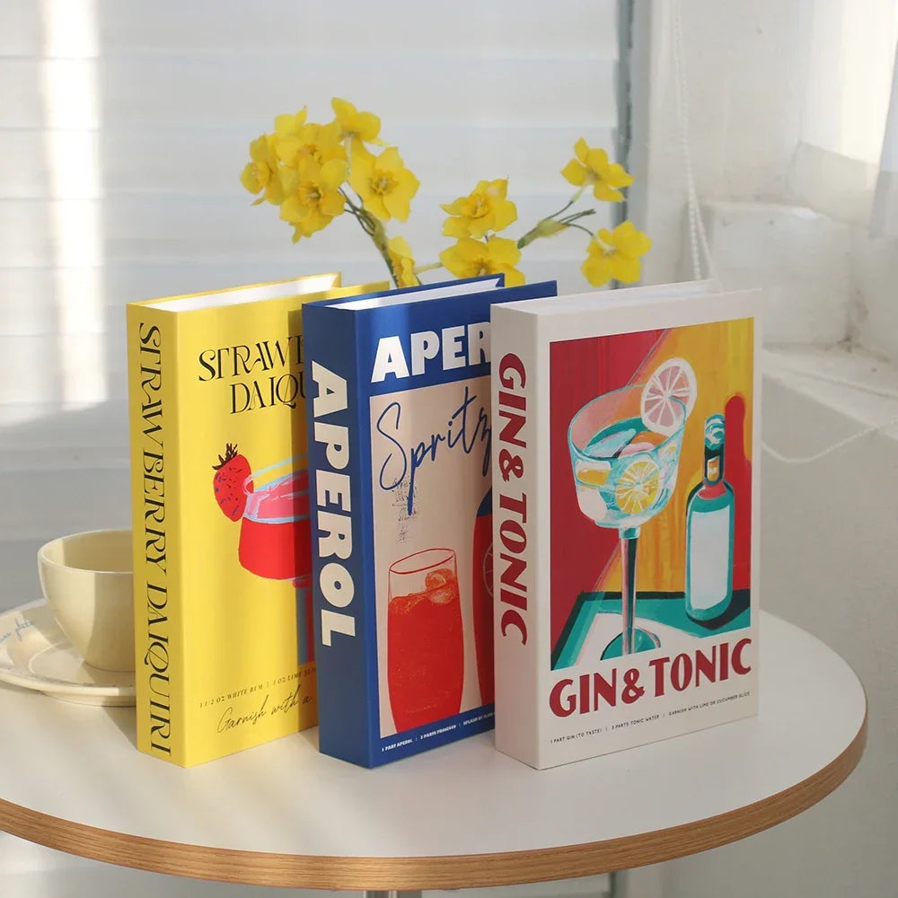 3Pcs/Set Luxury Decoration Fake Books Rich in layers Set of fake books Home Decor Ornaments cosmetic room Coffee Table Book