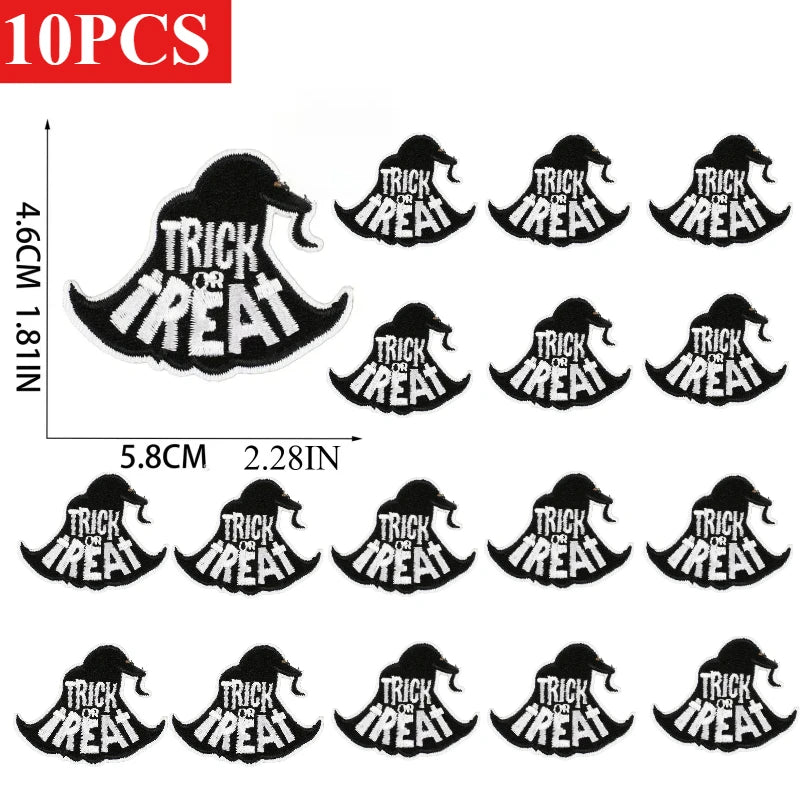 10/23PCS Wholesale Lots/set of Horror Ghost Haunted House Mummy Patch  Embroidery DIY Cloth Sticker Badge Ironing Jeans/cloak