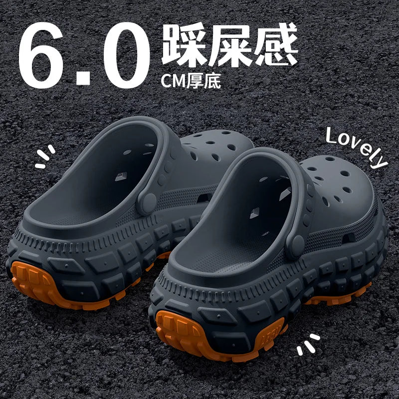 Men's driving breathable non-slip hole shoes summer new deodorant non-slip outer wear wear wear-resistant fishing beach sandals