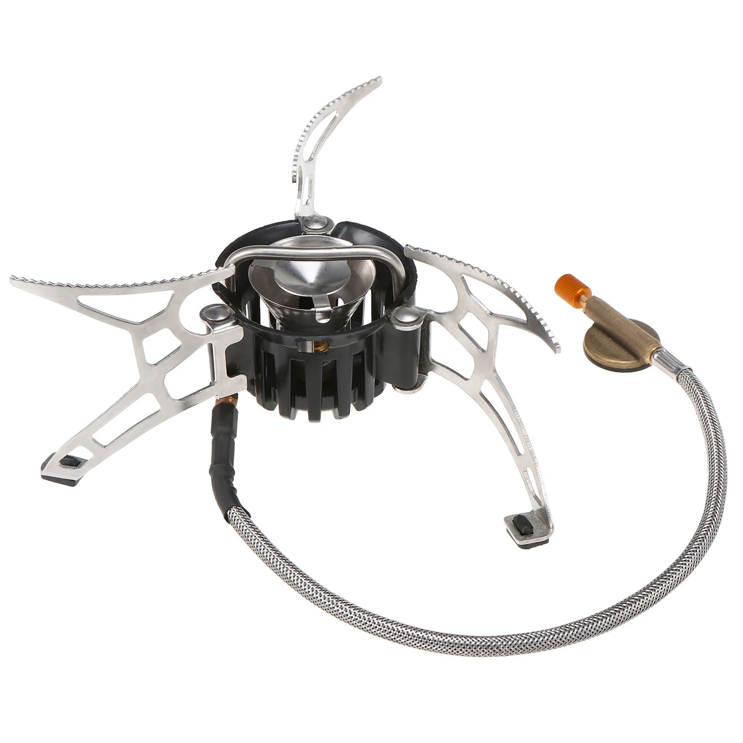 Lixada Outdoor Camping Multi Fuel Oil Stove with 500ml Gasoline Fuel Bottle and 9-Plate Camp Stove Windscreen Windshield